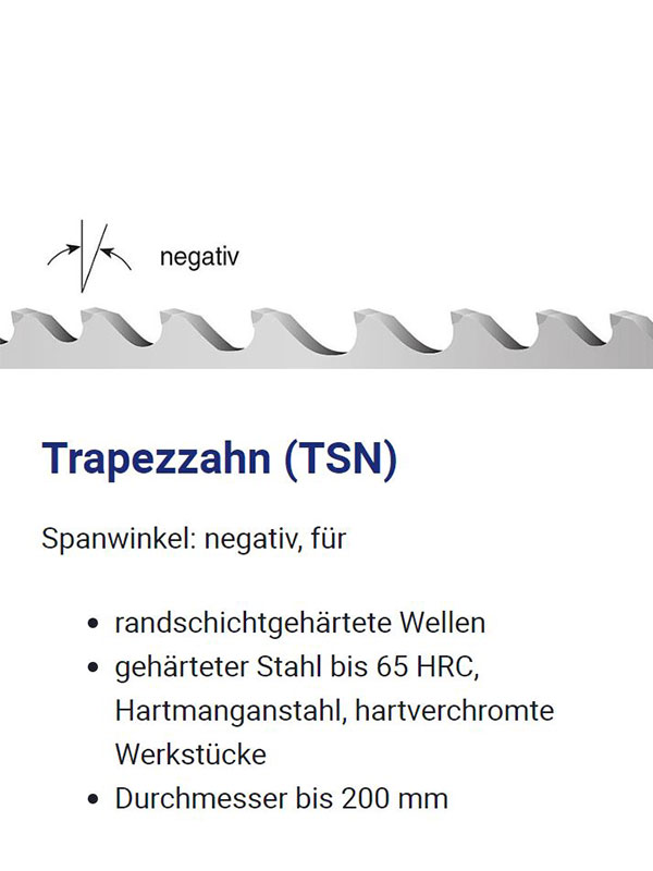Bandsägeblatt - Trapezzahn-(TSN)