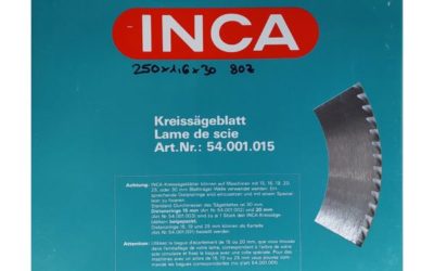 Inca Kreissägeblatt 250×1.6×30 Z80